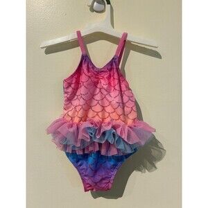NWT Okie Dokie Rainbow Mermaid One-Piece Swimsuit - 3T